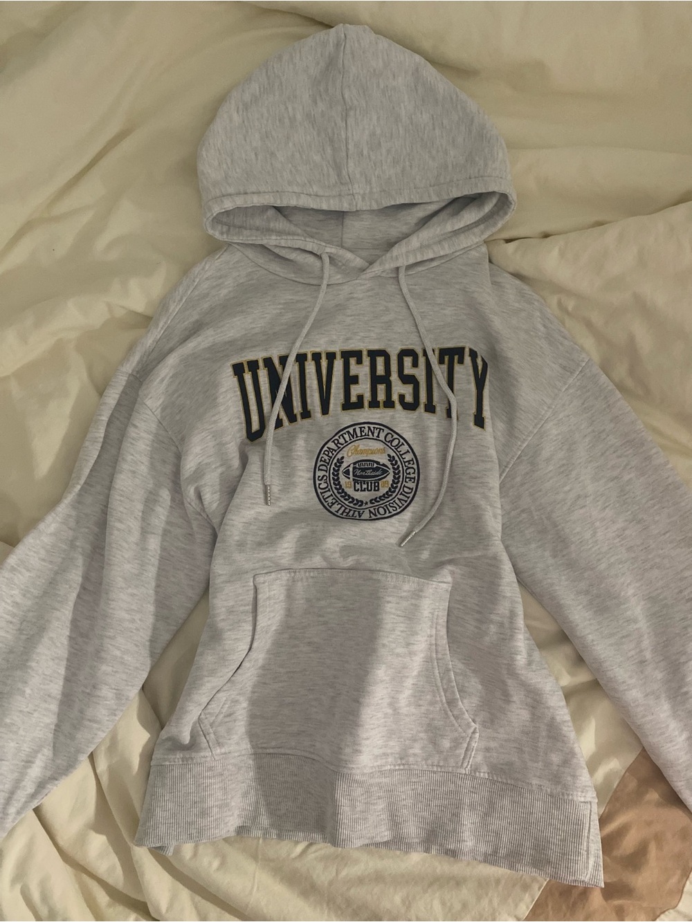 Garage Light Gray 'University' Graphic Hoodie